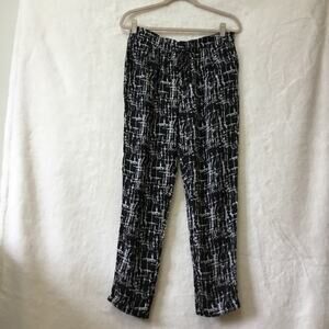 Bishop + Young Black Pattern Sheer Pants